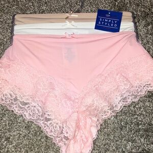 Simply Styled Women's Panties Missy Micro Cheeky Pink-Nude-White Size XL NEW